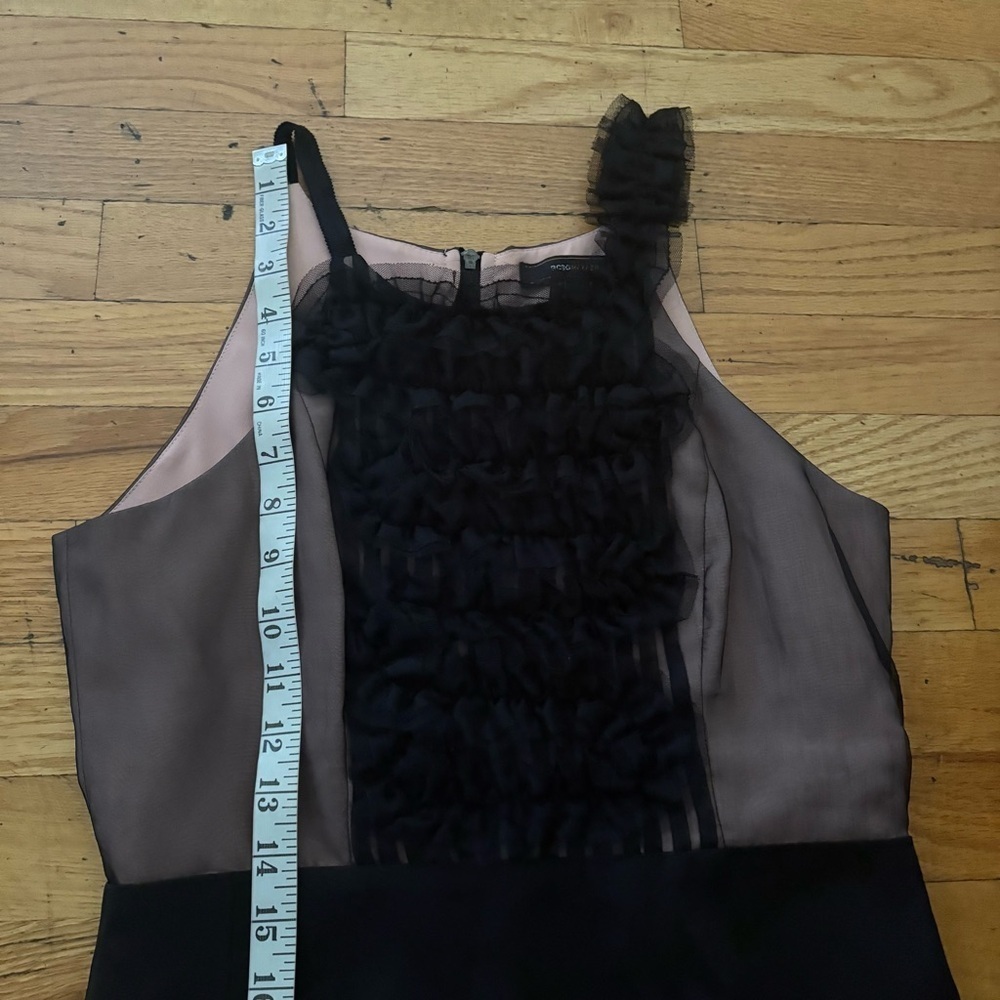 BCBG Black & Nude Silk Dress Size 6 - Picture 4 of 7